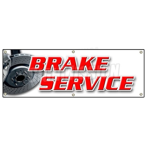 BRAKE SERVICE BANNER SIGN car auto repair shocks mechanic automobile